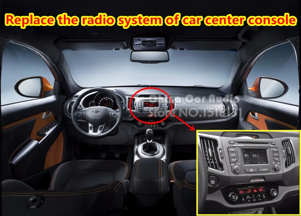 Top 9 inch 1024X600 4G WIFI 2GB RAM Android 7.1.2 Car DVD Player For Kia Sportage R 2010-2016 GPS Navigation Stereo Radio System 1