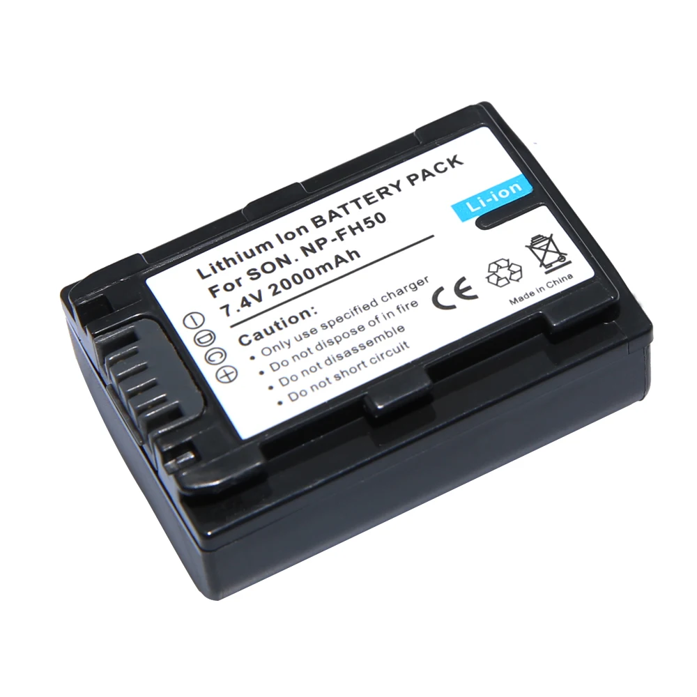 

AOPULY 1Pcs 2000mAh NP-FH50 NPFH50 NP FH50 Li-ion Camera Battery for Sony A230 A330 A290 A380 A390 HDR-TG1E TG3 TG5 TG7 DSC HX1