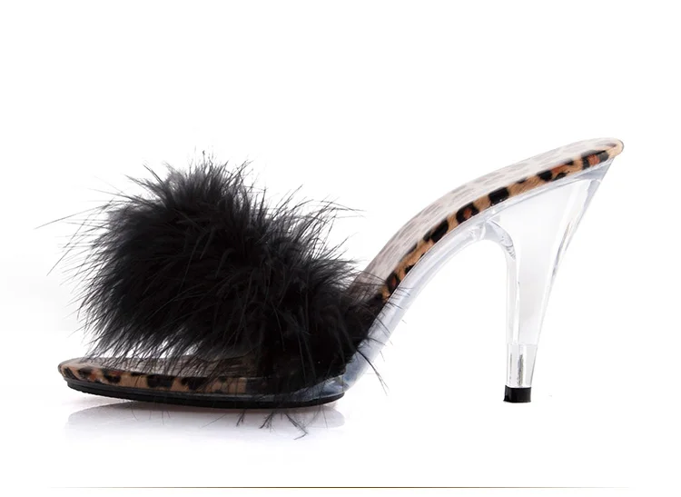 Обувь женские пикантные сандалии, шлепанцы прозрачная обувь изящный каблук 10 см, высокий каблук, подиум, 5 цветов, большие размеры 34-44