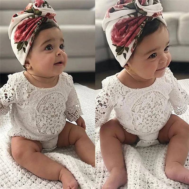 

Princess Lace Bodysuits Leotard Tops Fashion Cute Newborn Baby Girls Lace Bodysuit White Outfits