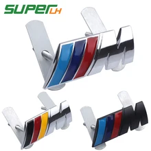 

Car styling 3D Metal M Power Car Front Grille emblem Chrome Badge 3D M Sticker Emblem For BMW M Badge E36 E30 E34 E46 E39 E60