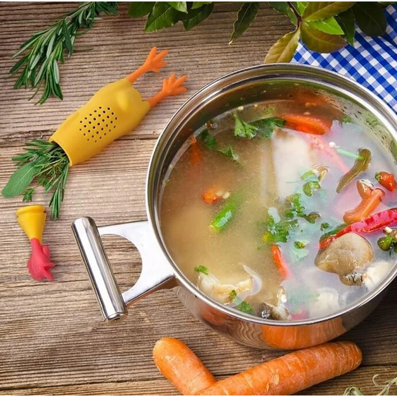 

Silicone Chicken Screams Chicken Pot Creative Spice Container Stew Soup Seasoning Box Spice Storage Kitchen Gadget