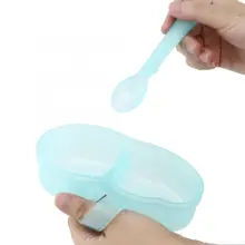 Портативный Разделены Контейнер для детского питания коробка для детей ясельного возраста Еда дополнительная емкость eco-friendly кормления глубокая тарелка с ложкой