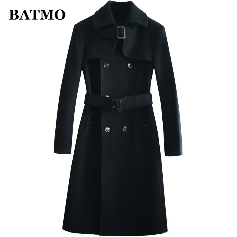 BATMO 2019 new arrival autumn&winter high quality wool casual trench coat men,men's long trench coat ,plus-size S-6XL 9901 BATMO 2019 new arrival autumn&winter high quality wool casual trench coat men,men's long trench coat ,plus-size S-6XL 9901