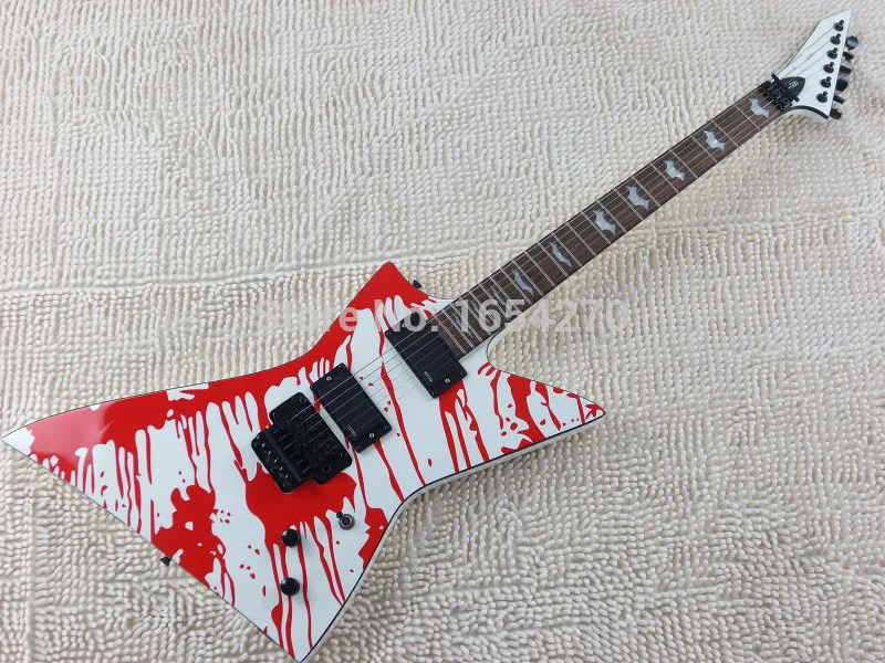 

Free shipping new lectric guitar shaped active EMG pickups one drop of blood can be altered guitar 150717