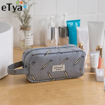

eTya Travel Fashion Lady Cosmetics Cosmetic Bag Necessity Brand Women Makeup Bag Multifunction Organizer Toiletries Storage Bags