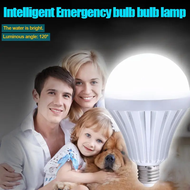

Newest 5/7/9/12/15W Smart LED E27 Emergency Light Bulb Rechargeable Outdoor Camping Intelligent Lamp AC85-265V--