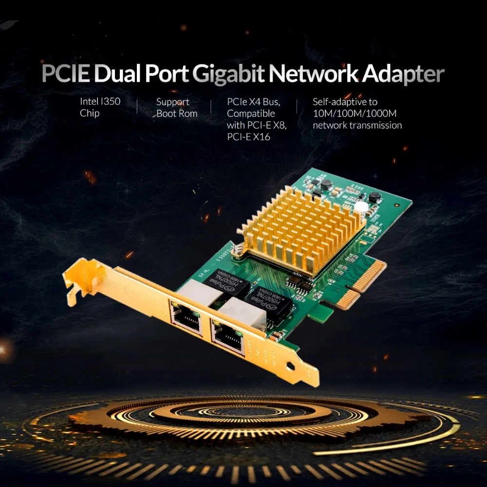 ORICO сетевые карты PCI-E 10 M/100 M/1000 M RJ45 Gigabit Ethernet сетевой адаптер LAN 2 порта 1000Mpbs супер скоростная PCI Express карта