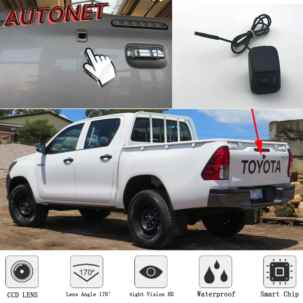 

AUTONET Backup Rear View camera For Toyota Hilux AN 2004~2019 Night Vision/WaterProof/Back Reverse Hole