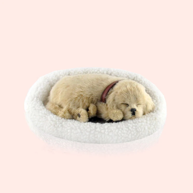 Simulación De Juguetes De Peluche De Perros Perro Que Respira Interactivo Juguetes Regalo De Cumpleaños Dormidico Perro De Juguete Relleno Perro Robot Breathing Dog Dog Toy For Childrendog Breathing Aliexpress