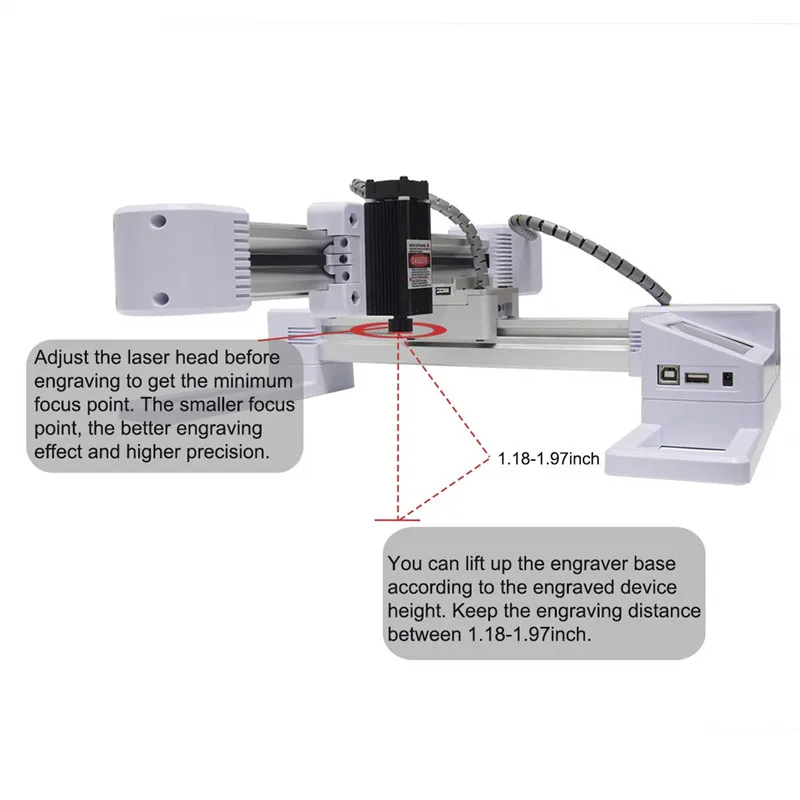10 Вт Off-line USB лазерный гравировальный станок 10000 МВт мини настольный лазерный гравер принтер с размером резчика 155x175 мм для деревянной бумаги