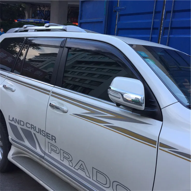 Для Jade династии Prado Пластик Окно Visor Vent Оттенки Защита от солнца дождь дефлектор гвардии для Toyota Land Cruiser Auto Интимные аксессуары