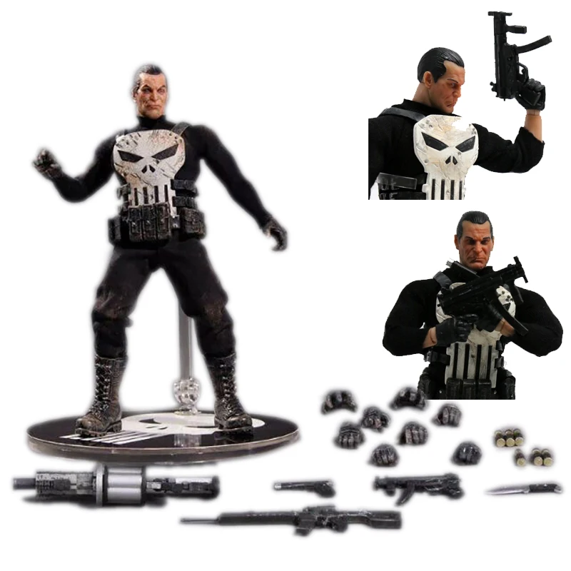 

Mezco Marvel One:12 Collective The Punisher BJD Action Figure Statue Model Toy Doll Gift