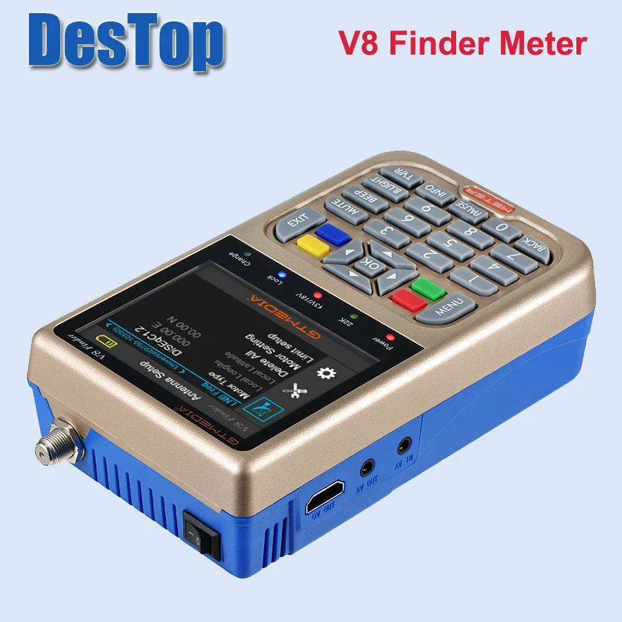 

V8 Finder Meter HD satfinder DVB-S2/X2S Satellite Finder MPEG-4 DVB S2 Satellite Meter Full 1080P Update From GTmedia V8 Finder