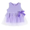 Robe princesse en dentelle pour petites filles, sans manches, au Crochet, avec nœud, tenue de fête, cadeau de fête ► Photo 3/6