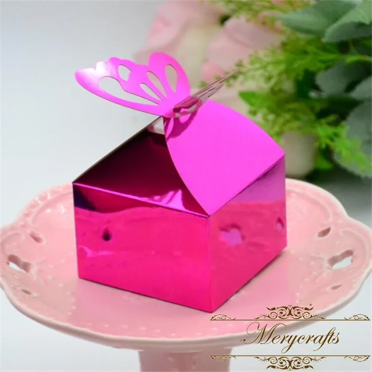 

50pcs/lot free shipping "happiness" cheap wholesale beautiful wedding gift butterfly paper candy box gift boxes new born gift