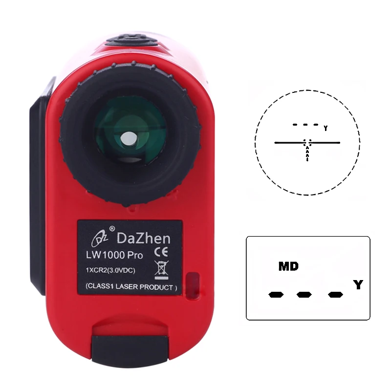 

1000 m Golf Rangefinder Handheld LCD Display Scope Hunting Distance Monocular Golf Laser Rangefinder Measurement Range