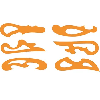 

Set of 6 French Curves Curve Drawing Drafting Template Stencil - Fashion Garment Tailoring Sewing Dressmaking Design AA2684