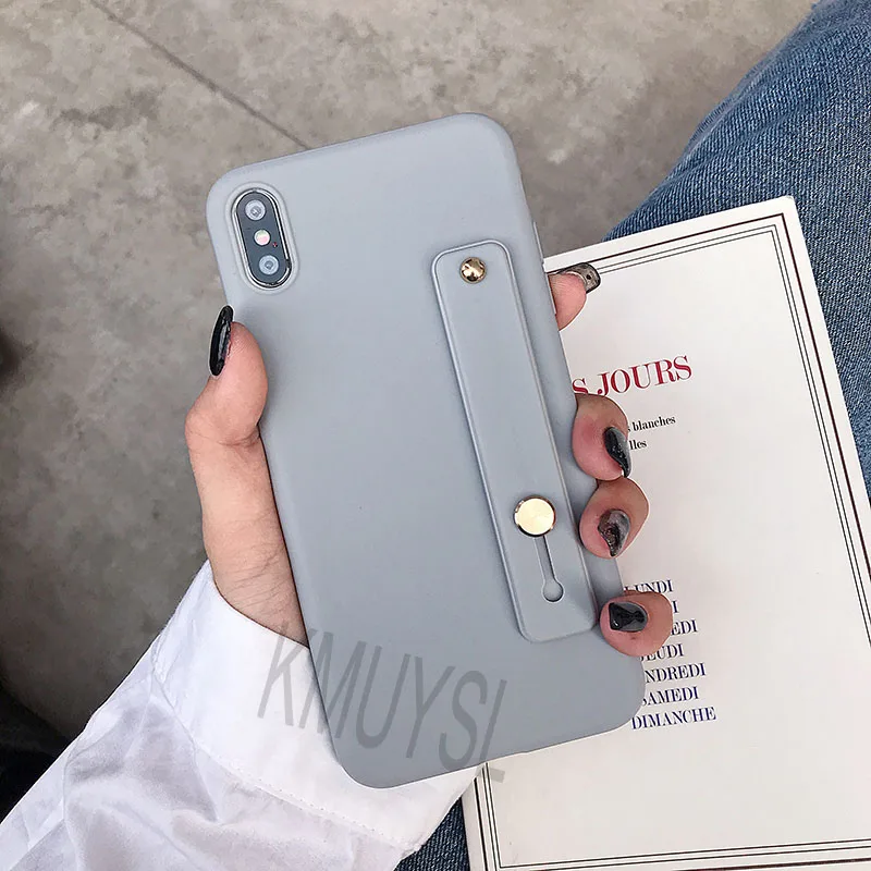 Чехол с ремешком на руку для huawei P Smart Plus Y6 Y7 P30 Pro Honor 10i 20i 20 8X mate 10 Lite, мягкий чехол с подставкой - Цвет: 8