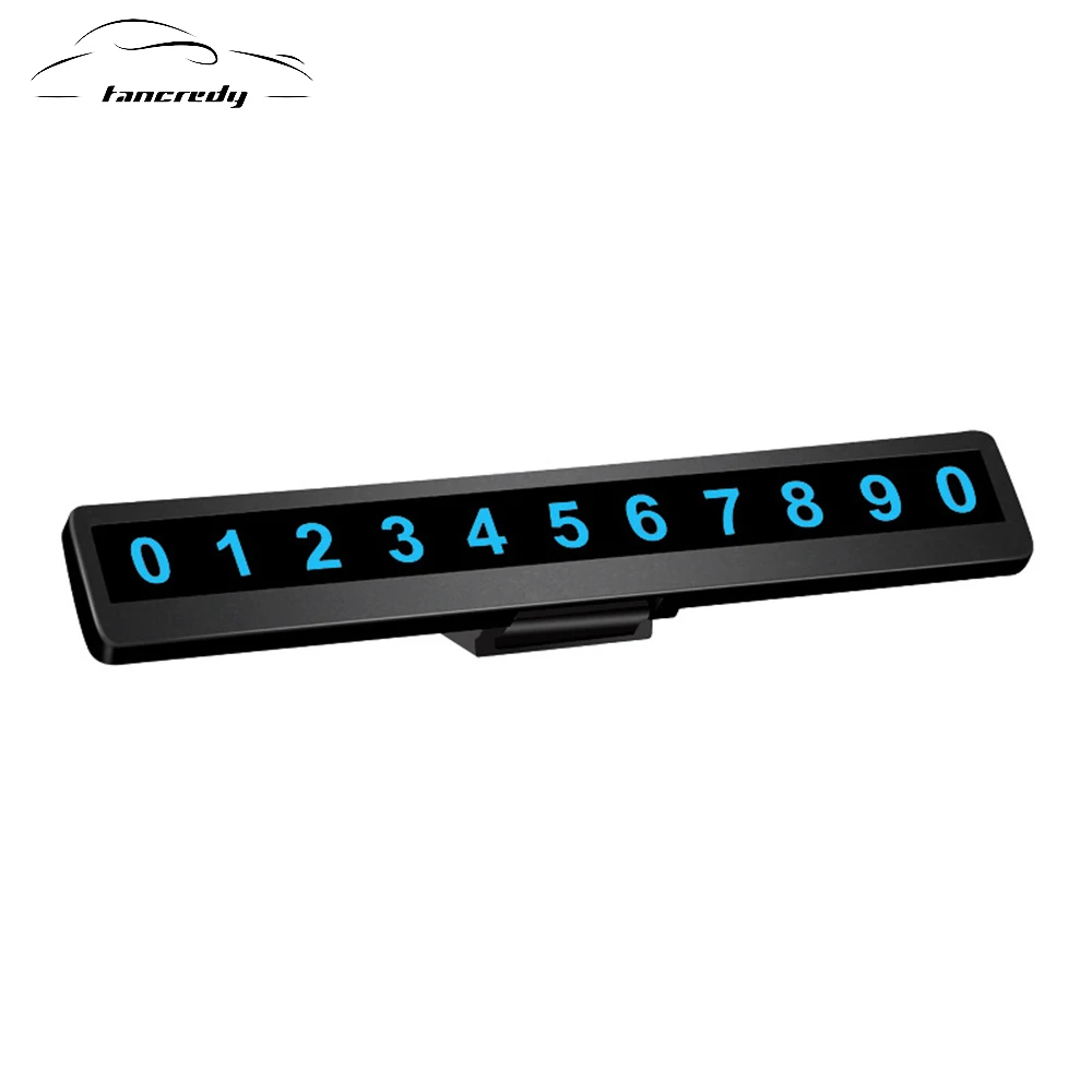 

Car Night Luminous Temporary Parking Card Car Stickers Mobile Phone Number Card Car-styling Hidden Car Parking Number Plate