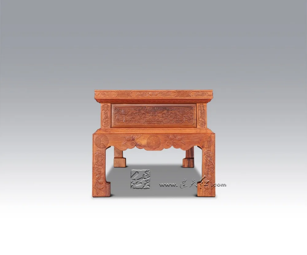 2 متر * 0.5 متر غرفة المعيشة التلفزيون الجدول روزوود المنزل الأثاث Padauk نحت Consold الجانب مكتب الصينية نمط Calssical ريدوود التلفزيون مجلس الوزراء