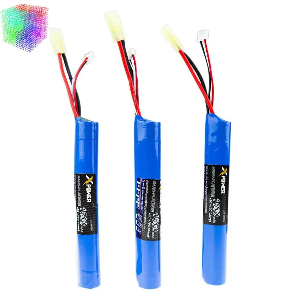 gun battery 7.4v 1500mah lipo  (6)