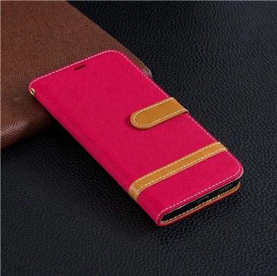 Denim Leather Flip Case For Huawei Y5 Y6 Y9 2018 Y5 2017 Enjoy 8Plus Honor 8C 7X 7C 7A Magnet Card Slot Wallet Cover Case Coque (3)