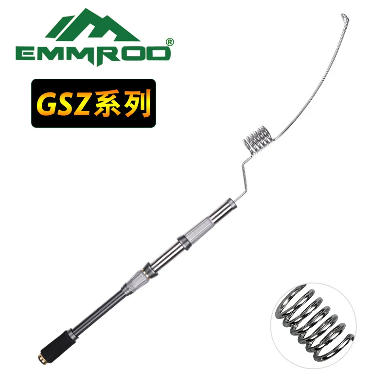 EMMROD Mini Portable Pocket 72CM stainless steel Sea Fishing Rod ultra short Ice Raft Fishing