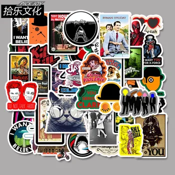 

50 Pcs Classic Movie stickers For Luggage Laptop Art Painting Kill Bill Pulp Fiction Poster Stickers waterproof skateboard toy