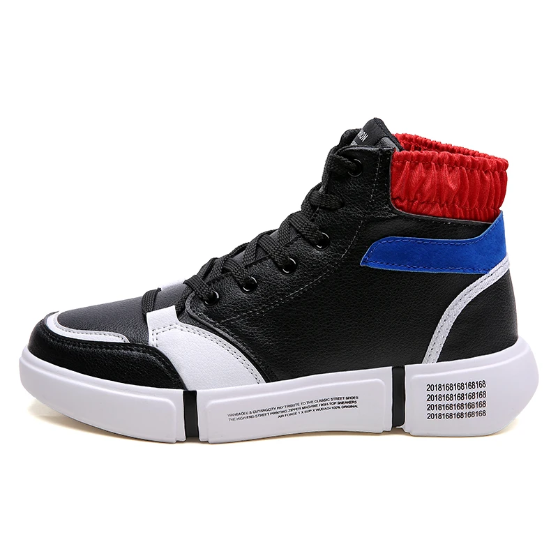 New Men High top Running Shoes Light Outdoor Sport Shoes Leather