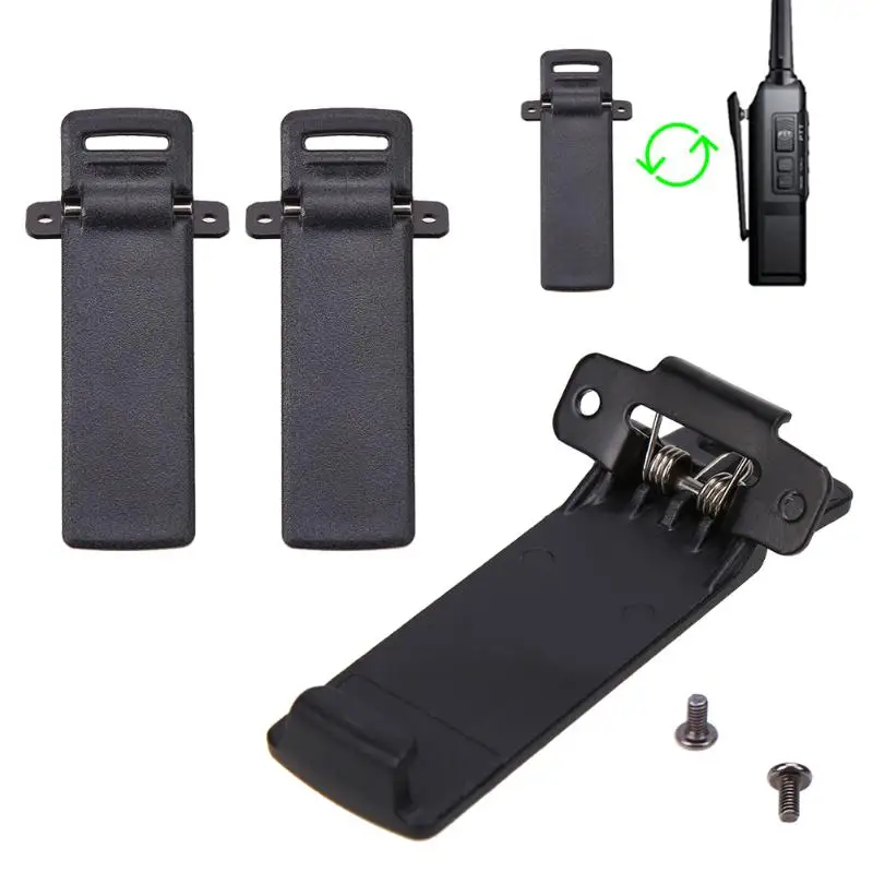 

2Pcs Walkie Talkie Spare Part Back Belt Clip for Baofeng 2-way Radio UV5R For Baofeng intercom UV5R / 5RA / 5R + / 5RB / 5RC