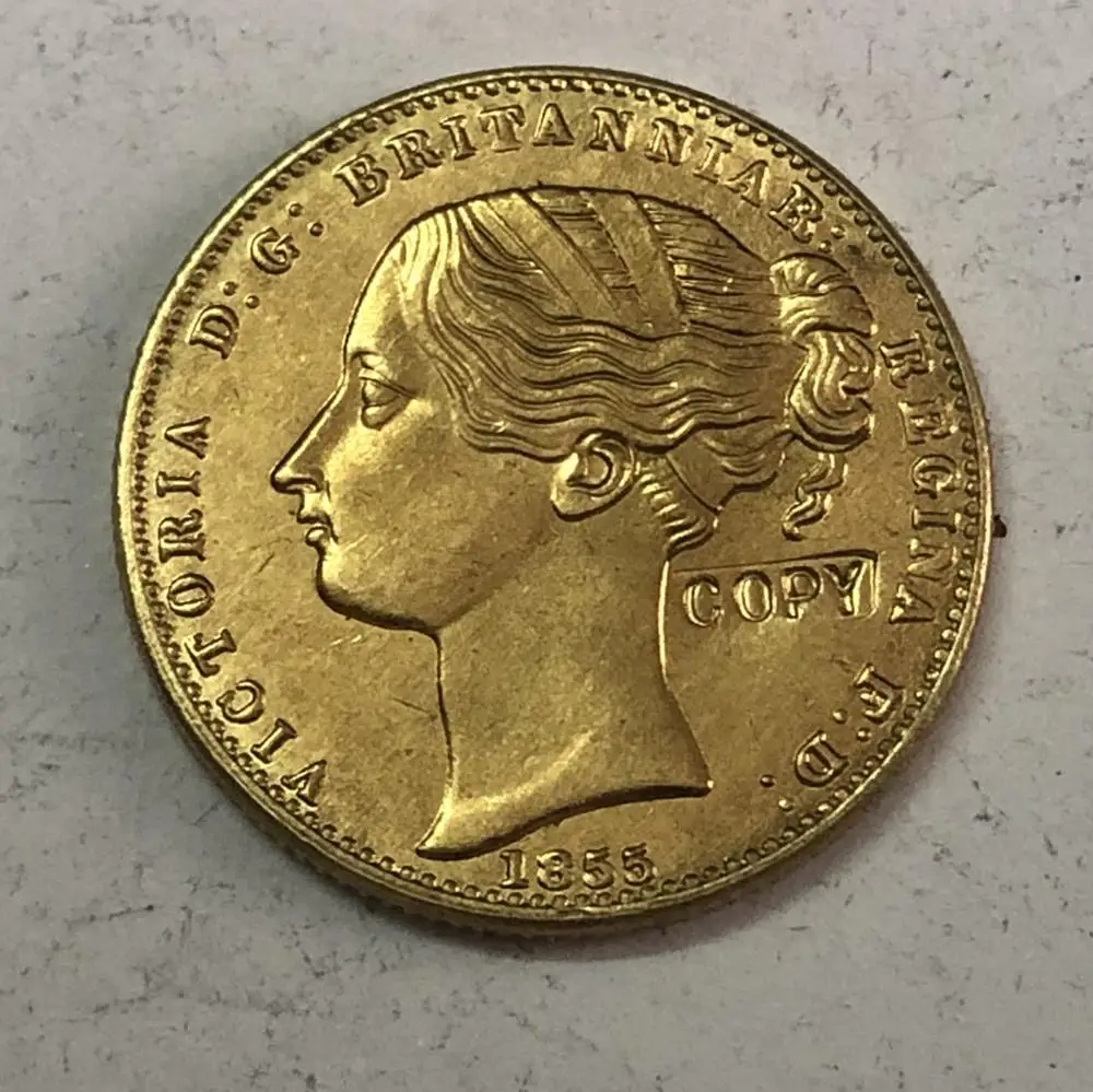 

1855 Australia - Colonial ½ Sovereign - Victoria Pattern