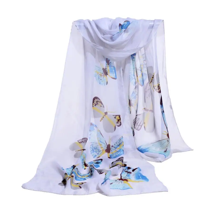 

Stylish Chiffon Scarf Chevron Butterfly Print Wrap Long scarf Ladies Shawl Soft Scarf Women Foulard Scarf Bufandas Mujeres P6