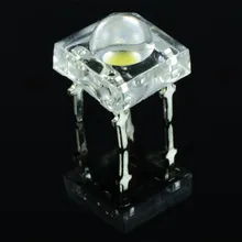 50 шт. 5 мм светодиод Piranha белый светильник диоды светодиоды Пиранья 5 мм яркость белый круглый диод диоды