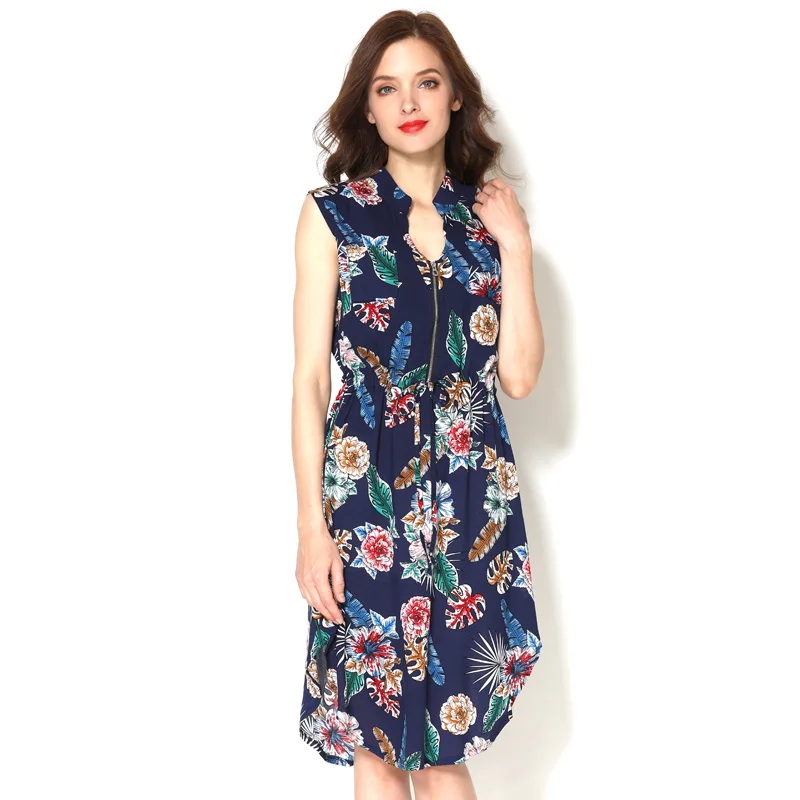 Emotion Moms Summer Style Sleeveless Feather Pattern Maternity Nursing Clothes Women Breastfeeding Dress