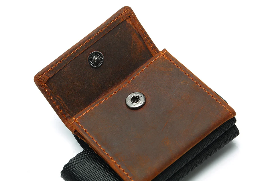 DIENIQI кошелек для карточек из натуральной кожи мини бумажник Для мужчин маленькие тонкие складываются в три раза, волшебный кошелек портмоне мужская сумка для денег короткие Валле Walet