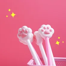 1 pcs Kawaii cat footprint gel pens for writing Cute black ink signature pen office school supplies canetas lapices 8 pcs lot kawaii cat footprint gel pens for writing cute black ink signature pen office school supplies canetas lapices