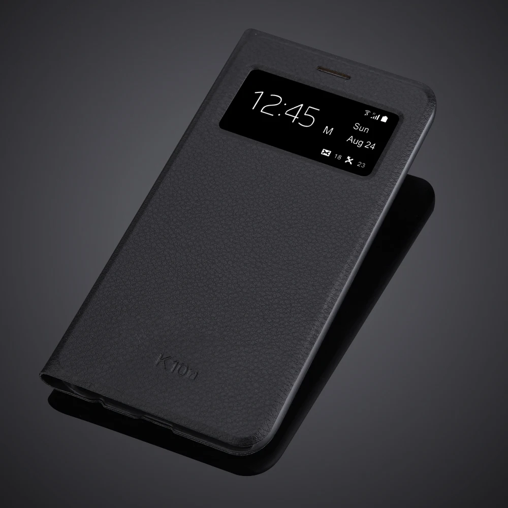 Умный флип чехол из ПУ кожи с функцией автоматического сна и пробуждения для LG K10