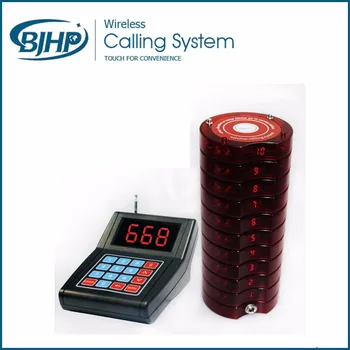 

Long range alphanumeric Wireless restaurant paging system keypad transmitte keypad transmitter*1+charger base*3+coaster pager*25