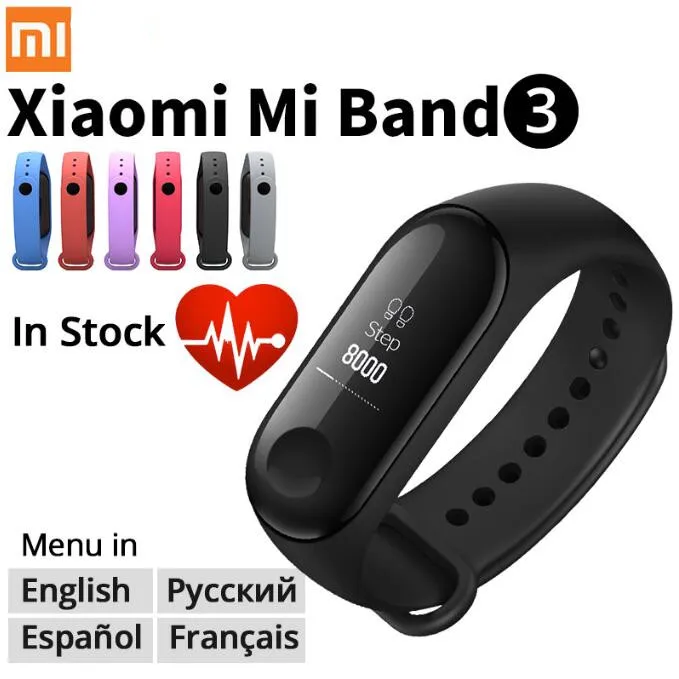 

Original Xiaomi Mi Band 3 Smart Bracelet OLED Touch Screen 0.78" Message Display Heart Rate Monitor Fitness Tracker Xiaomi Band
