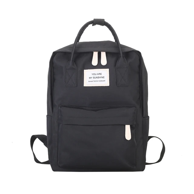 Women Canvas Backpacks Candy Color Waterproof School Bags for Teenagers Girls Big Cute Laptop Backpack Patchwork Kawaii Backpack