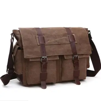

070417 men new casual man canvas shoulder bag