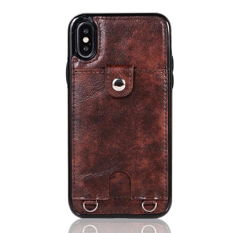 Сумка через плечо кожаный чехол кошелек для iPhone 11 Pro Max 10 X XR XS 6 6s 7 8 Plus Samsung S20 Ultra S8 S9