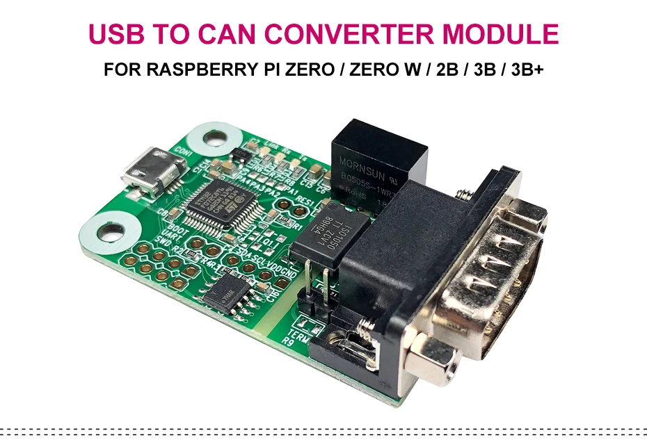 2B 3B 3B Modulo convertitore da USB a CAN per Raspberry Pi Zero/Zero W 