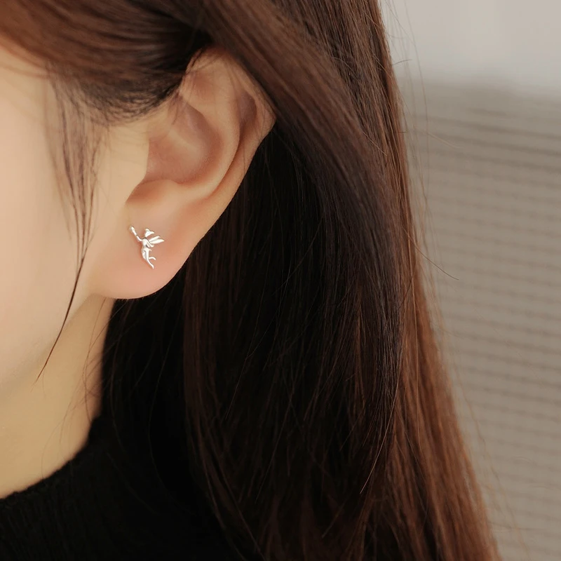 Женские маленькие серьги подвески из стерлингового серебра 925 пробы|925 sterling silver