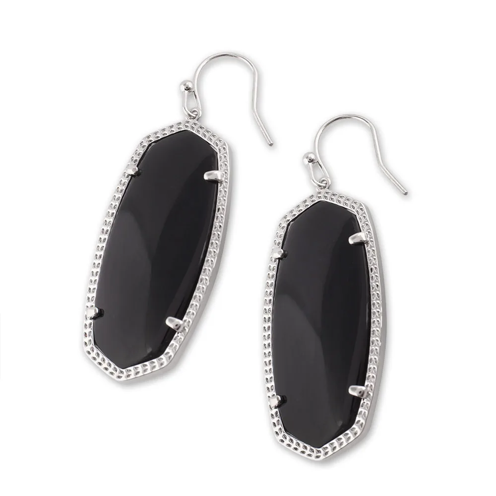 Partnerbeads Trendy KS Style Elle Drop Earring Black Semi-precious Stone with Silver Plating For Women Beach Jewelry GM0004 Partnerbeads Trendy KS Style Elle Drop Earring Black Semi-precious Stone with Silver Plating For Women Beach Jewelry GM0004