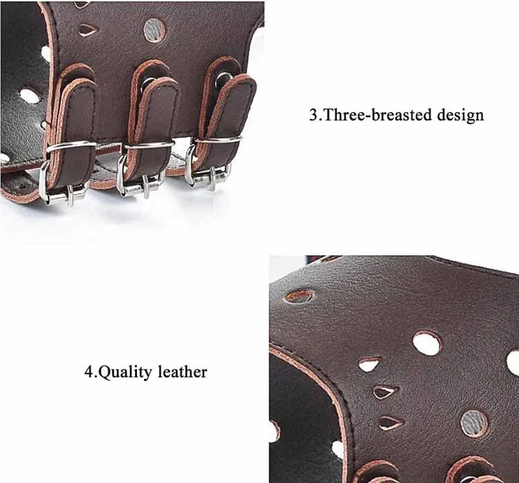Luxury Leather Pet Dog Muzzle Adjustable Dog Mask Muzzle Grooming for Small large Dogs Anti Bite Safety and Breathable7