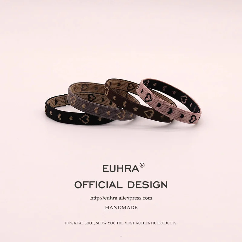 

EUHRA 4 Colors Small Love Heart Amor Elastic Hair Bands For Women Girls Hairband Children Hair Accessories