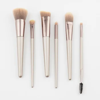 

New 6pcs champagne gold makeup brushes sets Professional Foundation Eye Shadow Brush Cosmetic make up brushes makeup maquiagem