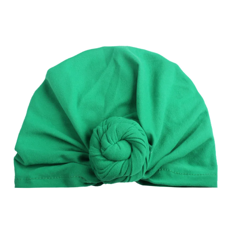 Новые шляпы для девочек BeBe Turban Hood однотонная завязанная шапка унисекс из хлопка мягкие милые шапки Аксессуары для новорожденных - Цвет: 6